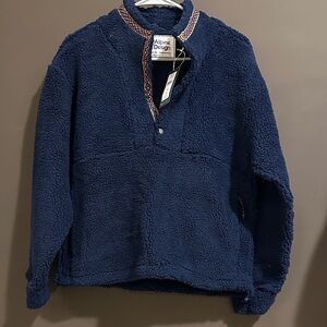 Alpine Design Sherpa Half Zip Pullover Blue Women’s XS NWT